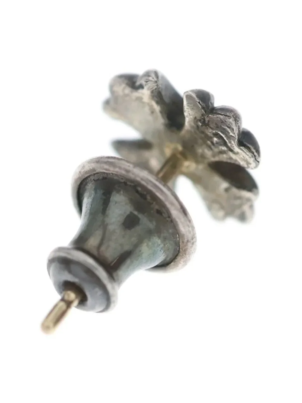Chrome Hearts No2 CH Pls CH Plus Stud Earrings Silver